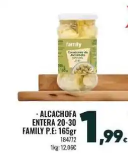 Family Cash Alcachofa entera 20-30 family oferta