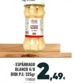 Family Cash DIDI Espárrago blanco 6/8 oferta