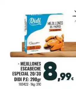 Family Cash DIDI Mejillones escabeche especial 20/30 oferta