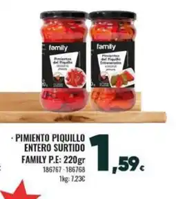 Family Cash Pimiento piquillo entero surtido family oferta