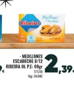 Family Cash RIBEIRA Mejillones escabeche 8/12 oferta