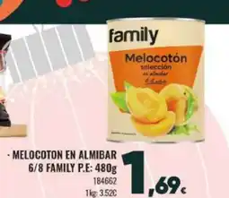 Family Cash Melocoton en almibar 6/8 family oferta