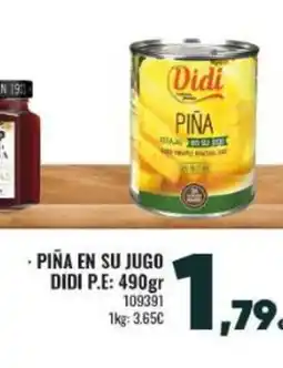 Family Cash DIDI Piña en su jugo oferta
