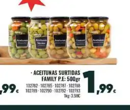 Family Cash Aceitunas surtidas family oferta