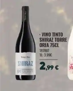 Family Cash Vino tinto shiraz torre oria oferta