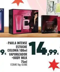 Family Cash Paula intense estuche colonia vaporizador + body milk oferta