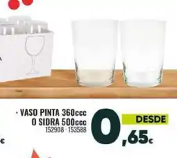 Family Cash Vaso pinta o sidra oferta