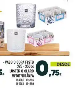 Family Cash Vaso o copa festo luster o claro mediterránea oferta