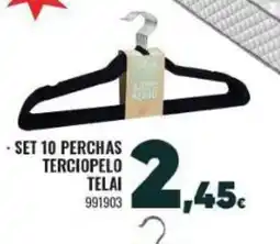 Family Cash Set 10 perchas terciopelo telai oferta