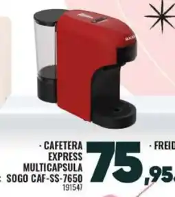 Family Cash Cafetera express multicapsula sogo caf-ss-7650 oferta
