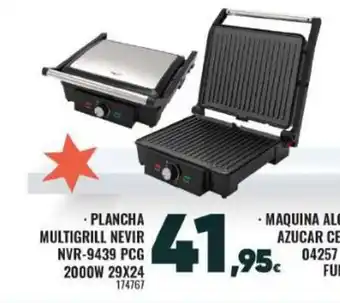 Plancha multigrill nevir nvr-9439 pcg 2000w 29x24