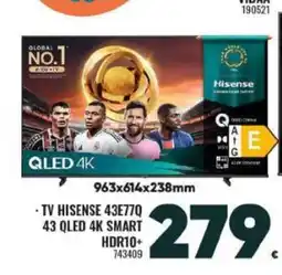 Family Cash HISENSE Tv 43e77q 43 qled 4k smart hdr10+ oferta