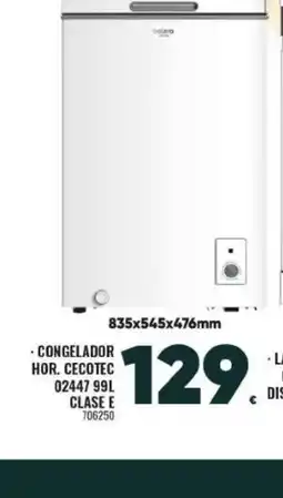 Family Cash Congelador hor. cecotec 02447 99l clase e oferta