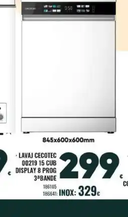 Family Cash Lavaj cecotec 00219 15 cub display 8 prog 3ªbande oferta