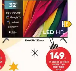 Family Cash Tv cecotec 32" 03619 google tv hd dolby audio oferta
