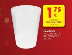 CashDiplo CAMPISOL Vaso de sidra reutilizable oferta