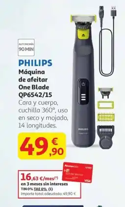 Alcampo PHILIPS Máquina de afeitar One Blade QP6542/15 oferta