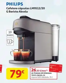 Alcampo PHILIPS Cafetera cápsulas LM9512/20 G Barista Absolu oferta