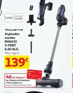Alcampo ROWENTA Aspirador escoba RH6A35 X-PERT 6.60 ALG oferta