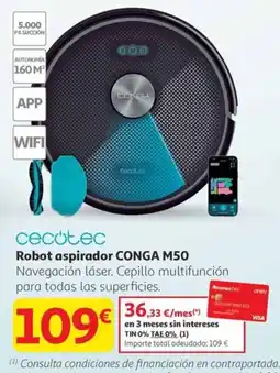 Alcampo CECOTEC Robot aspirador CONGA M50 oferta