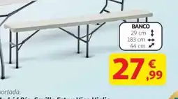 Alcampo Banco plegable para jardín, terraza o porche oferta