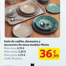 Alcampo Serie de vajilla, desayuno y accesorios de mesa modelo Mireia oferta