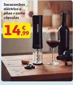 Alcampo Sacacorchos eléctrico a pilas + corta cápsulas oferta