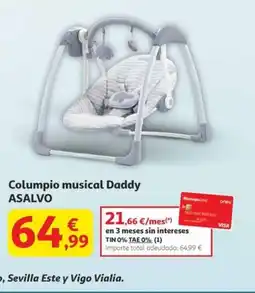 Alcampo ASALVO Columpio musical Daddy oferta