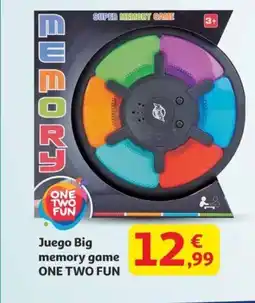 Alcampo ONE TWO FUN Juego Big memory game oferta