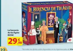 Alcampo BIZAK La herencia de tía Ágata oferta