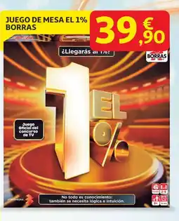 Alcampo BORRAS Juego de mesa el 1% oferta