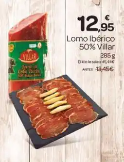 Supermercados El Jamón VILLAR Lomo Ibérico oferta