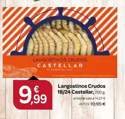 Supermercados El Jamón CASTELLAR Langostinos Crudos 18/24 oferta