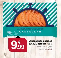 Supermercados El Jamón CASTELLAR Langostinos Cocidos oferta