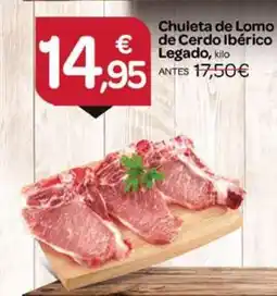 Supermercados El Jamón Chuleta de Lomo de Cerdo Ibérico Legado oferta