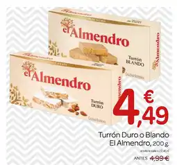 Supermercados El Jamón EL ALMENDRO Turrón Duro o Blando oferta