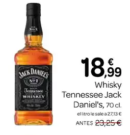 Supermercados El Jamón JACK DANIEL'S Whisky Tennessee oferta