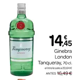 Supermercados El Jamón TANQUERAY Ginebra London oferta