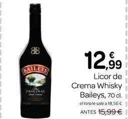 Supermercados El Jamón BAILEYS Licor de Crema Whisky oferta