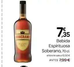 Supermercados El Jamón SOBERANO Bebida Espirituosa oferta