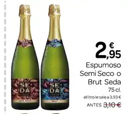 Supermercados El Jamón SEDA Espumoso Semi Seco o Brut oferta