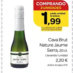 Supermercados El Jamón Cava Brut Nature Jaume Serra oferta