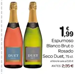 Supermercados El Jamón DUET Espumoso Blanco Brut o Rosado Seco oferta