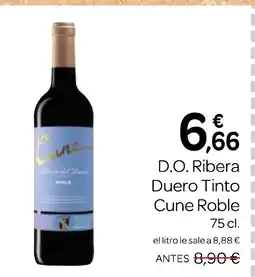 Supermercados El Jamón CUNE ROBLE D.O. Ribera Duero Tinto oferta