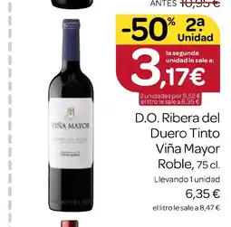 Supermercados El Jamón D.O. Ribera del Duero Tinto Viña Mayor Roble oferta