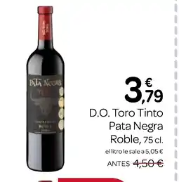 Supermercados El Jamón D.O. Toro Tinto Pata Negra Roble oferta