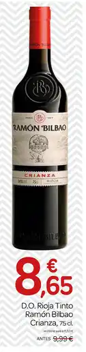 Supermercados El Jamón D.O. Rioja Tinto Ramón Bilbao Crianza oferta