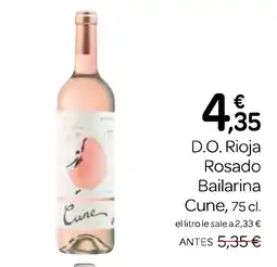 Supermercados El Jamón CUNE D.O. Rioja Rosado Bailarina oferta