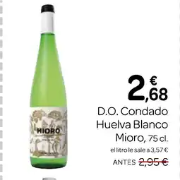 Supermercados El Jamón MIORO D.O. Condado Huelva Blanco oferta