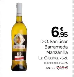 Supermercados El Jamón LA LA GITANA D.O. Sanlúcar Barrameda Manzanilla oferta